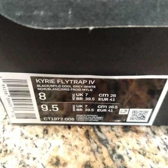 Nike Kyrie Flytrap IV Black/Metallic Gray Basketball Shoes CT1972-006 Men\'s Sz 8 main image 12
